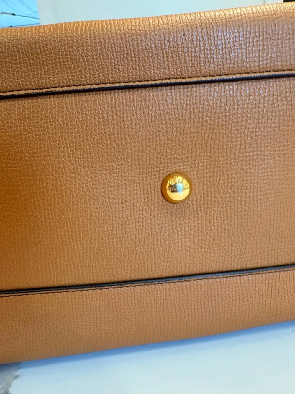 Burberry Banner Tote Bag with Top Handles and strap (Light Brown)